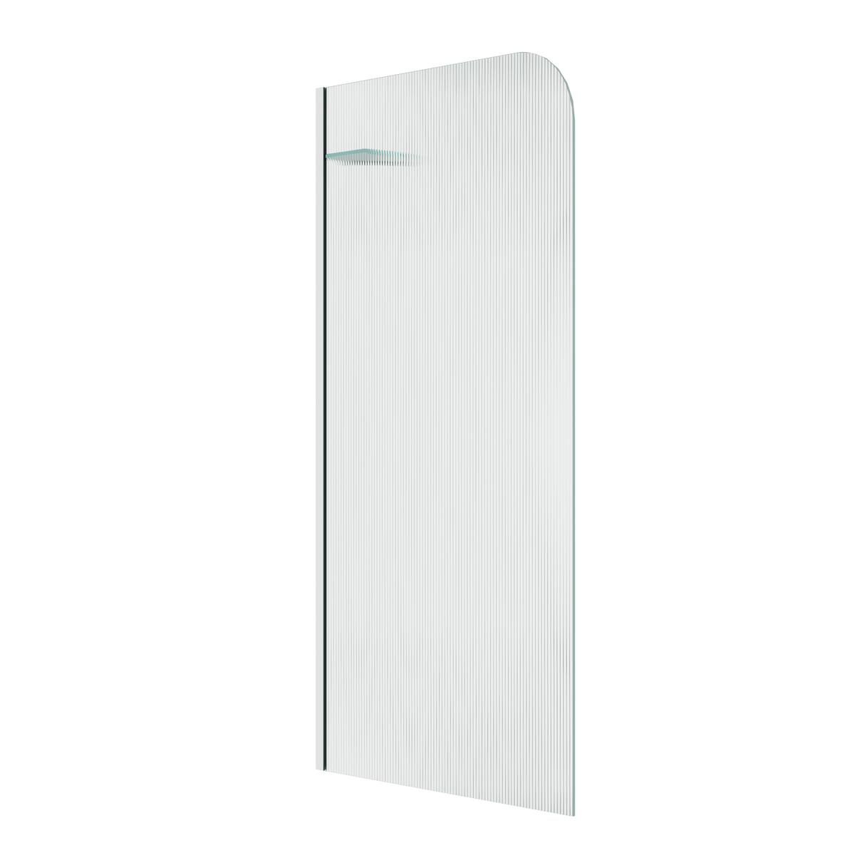 Radius Corner Channel Fixed - Reeded Glass
