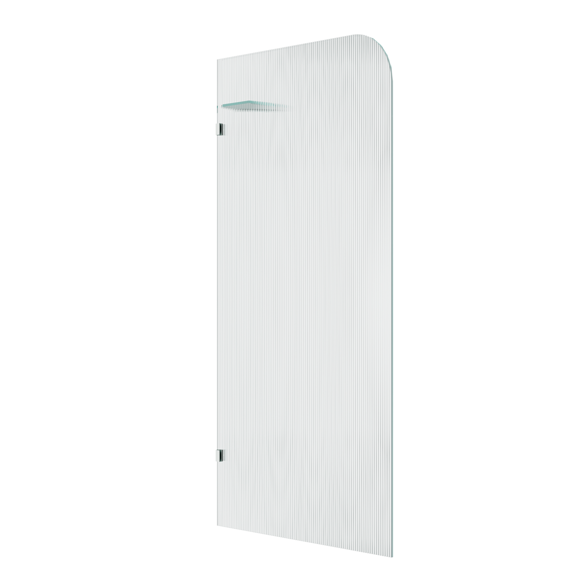 Radius Corner Clip Fixed - Reeded Glass