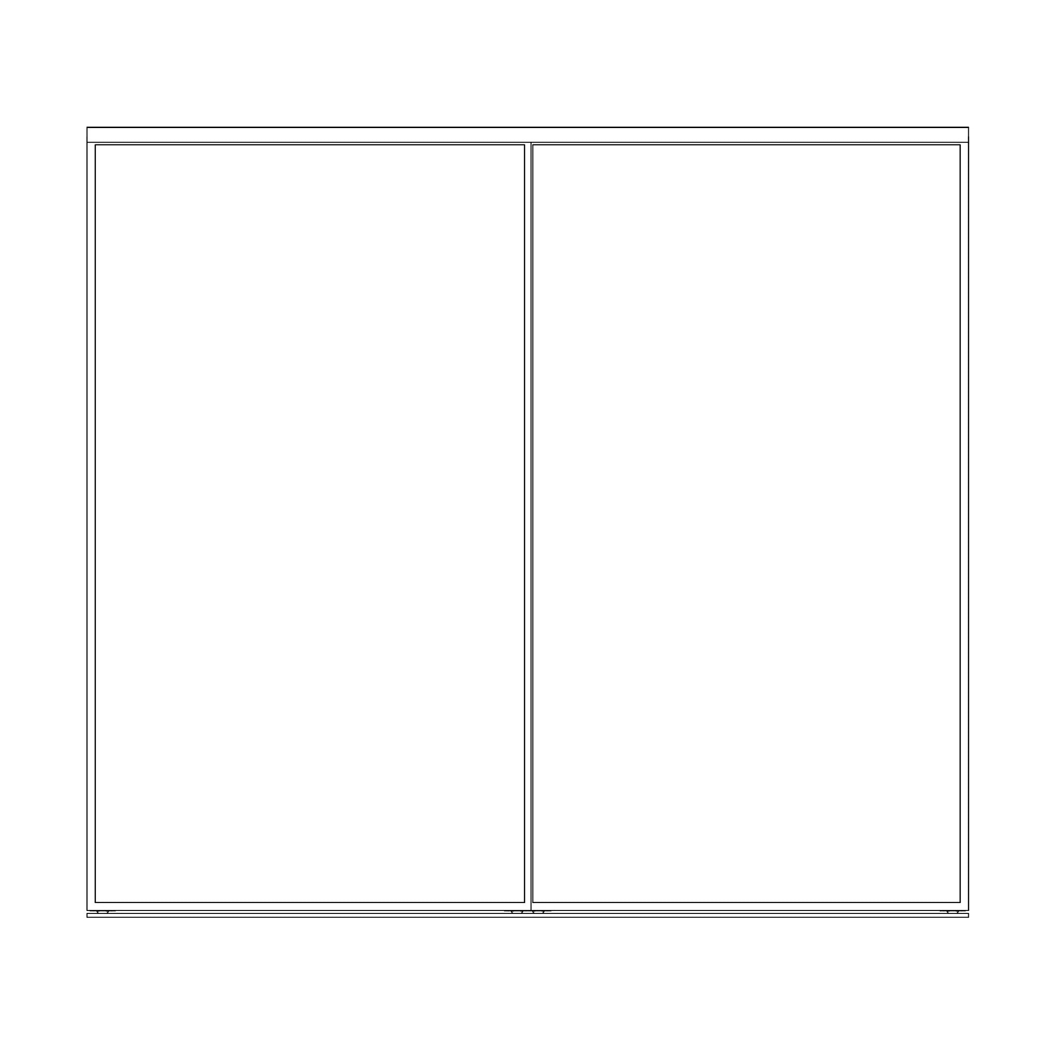 Framed Two Door Wardrobe Sliding