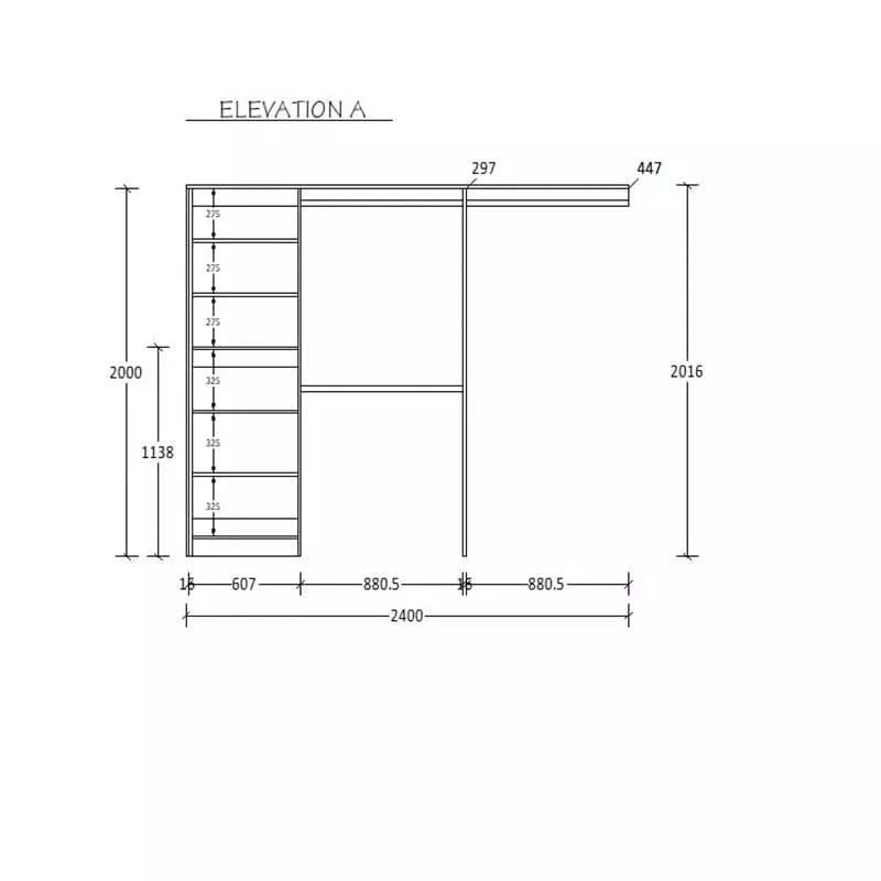 H2016 X W2400 X D447