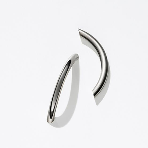 Silver door handle hardware