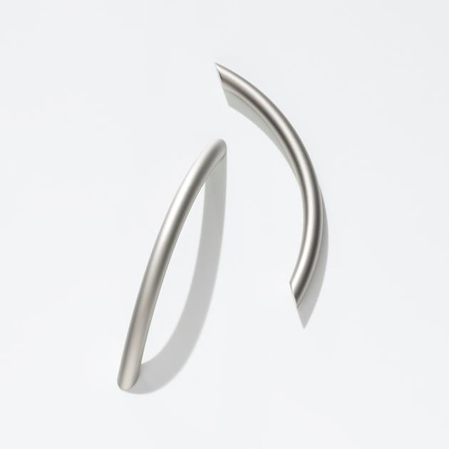 Pair of silver door handle