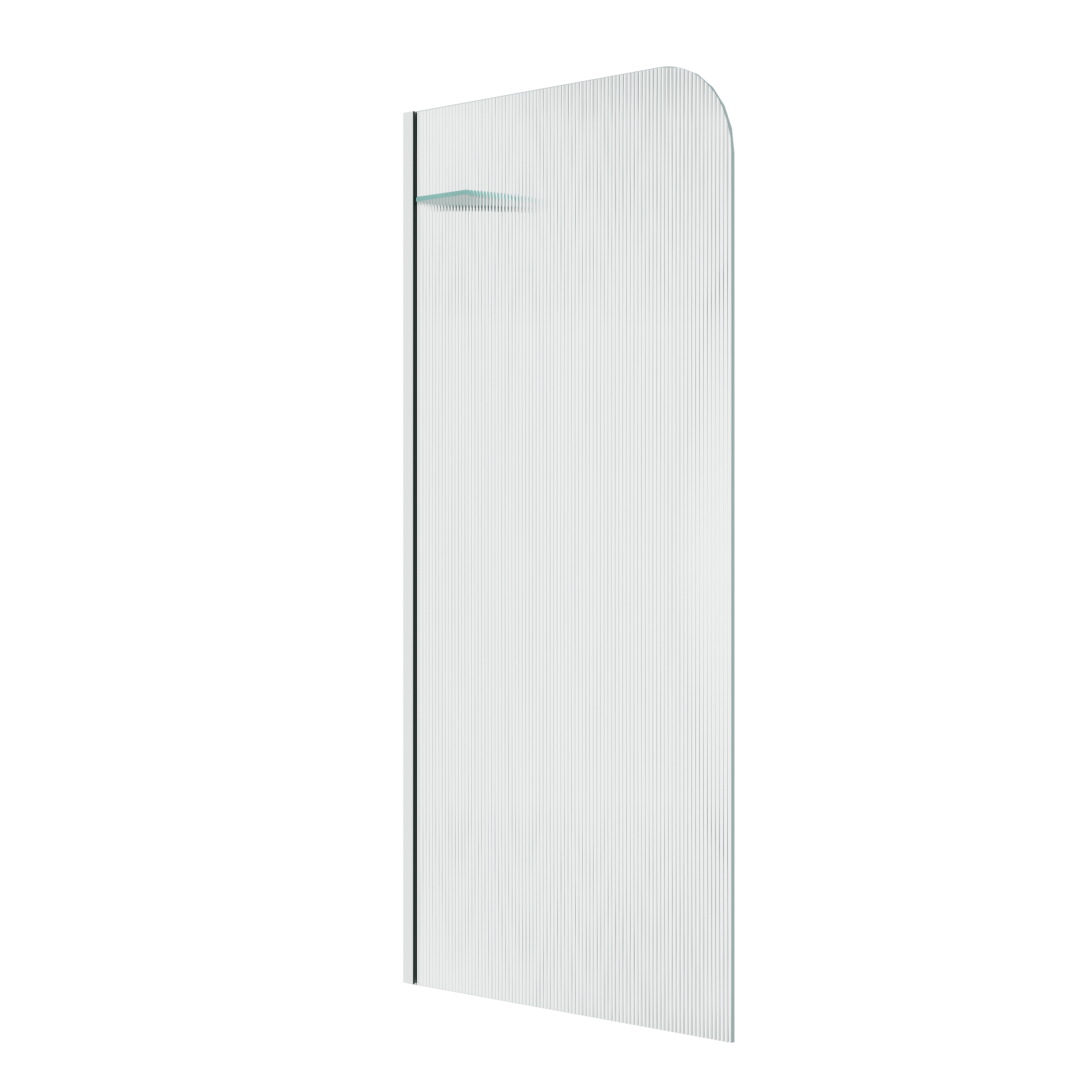 Radius Corner Channel Fixed - Reeded Glass