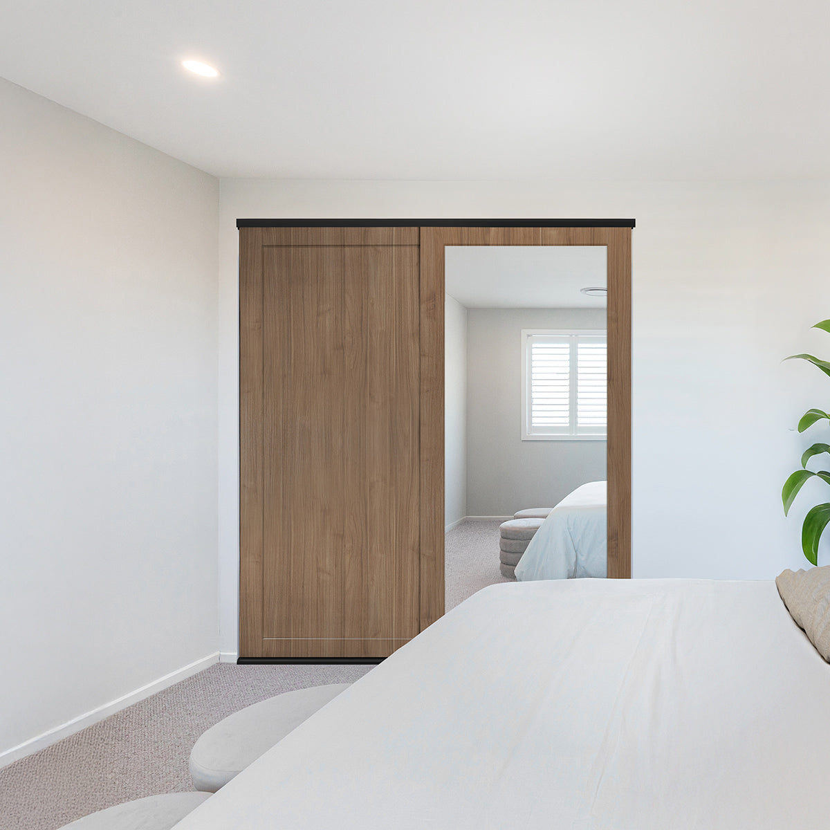 Shaker-Matt-Black-Notaio-Walnut-Mirror