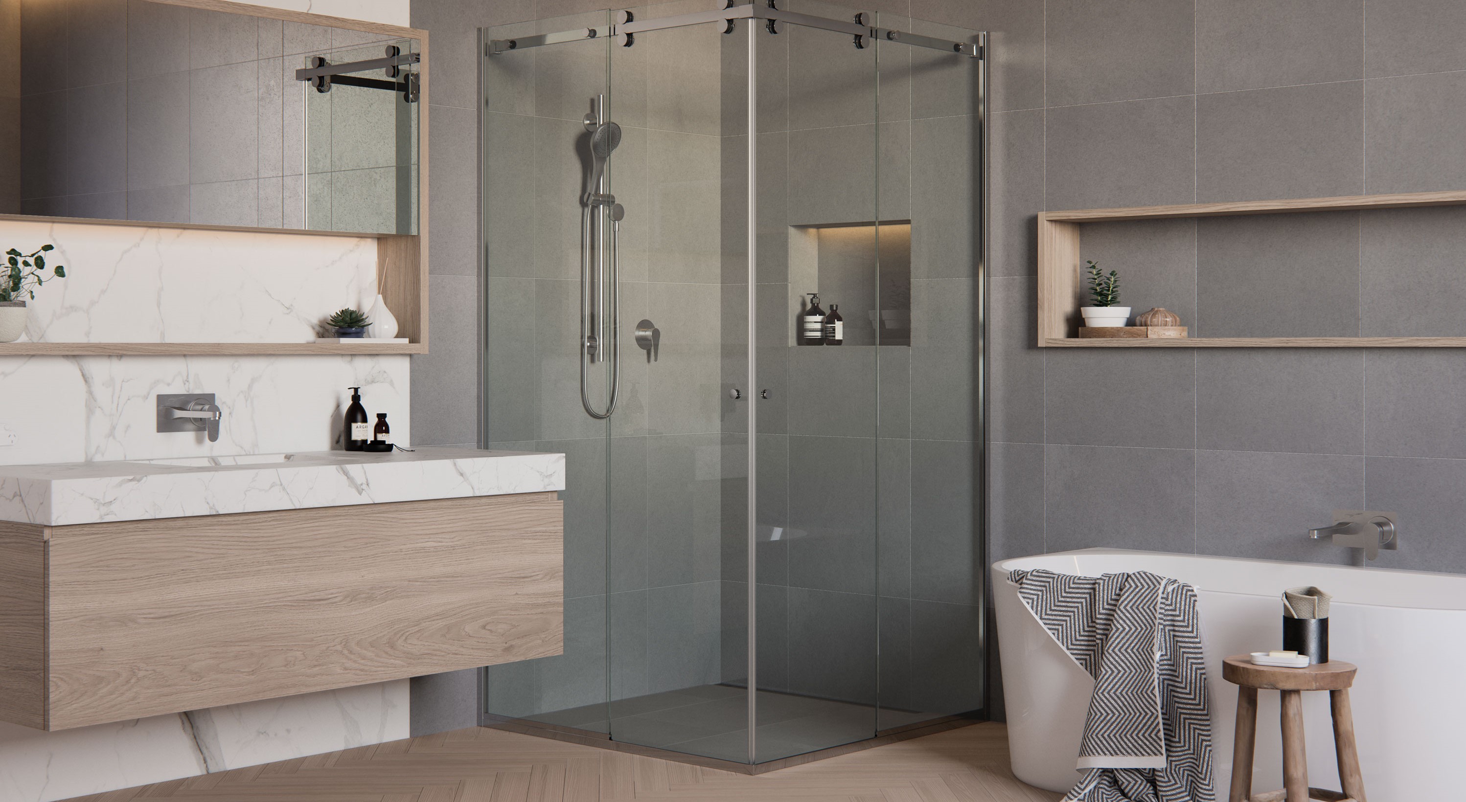 Grange Sliding Door Showerscreens Stegbar